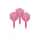 Dart Flights Target K-Flex Neon No.6 Short – 3-Pack - Fluo Yellow - Fluo Pink