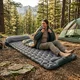 Inflatable Sleeping Pad w/ Integrated Pump inSPORTline Soultea 190 x 60 x 6 cm - Blue