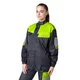 Motorcycle Rain Jacket W-TEC Igava - Black-Fluo Green