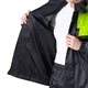 Motorcycle Rain Jacket W-TEC Igava - Black-Fluo Green
