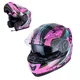 Flip-Up Motorcycle Helmet W-TEC Pezzon Magenta - Pink-Black - Pink-Black