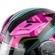 Flip-Up Motorcycle Helmet W-TEC Pezzon Magenta - Pink-Black
