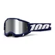 Motocross Goggles 100% Accuri 2 Mirror - Callisto černá, zrcadlové plexi - Mifflin tmavě modrá, zrcadlové plexi