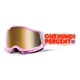 Motocross Goggles 100% Accuri 2 Mirror - Callisto černá, zrcadlové plexi - Hundreds růžová, zrcadlové plexi