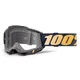 Motocross Goggles 100% Accuri 2 - Scranton Black, Clear Plexi - Risland černá, čiré plexi