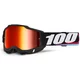 Motocross Goggles 100% Accuri 2 Mirror - Magnus černá, červené plexi - Magnus černá, červené plexi