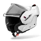 Flip-Up Motorcycle Helmet AIROH MATHISSE 2 Color P/J Glossy White