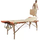 Massage Table inSPORTline Japane 195x70x62-84 cm 3-Piece Wooden - Black - White-Orange