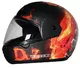 WORKER MAX603 Motorcycle Helmet - Black - Black Flames