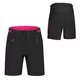 Women’s Loose Cycling Shorts Etape Cat 2.0 - Black/Pink - Black/Pink