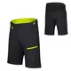 Men’s Loose Cycling Shorts Etape Freedom 3.0 - Black - černá/limeta