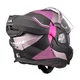 Flip-Up Motorcycle Helmet LS2 FF901 Advant X Ultra Gray Purple P/J