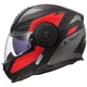 Flip-Up Motorcycle Helmet LS2 FF902 Scope II Duria Black Red