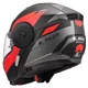 Flip-Up Motorcycle Helmet LS2 FF902 Scope II Duria Black Red