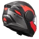 Flip-Up Motorcycle Helmet LS2 FF902 Scope II Duria Black Red