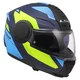 Flip-Up Motorcycle Helmet LS2 FF902 Scope II Duria Blue H-V Yellow