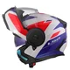 Flip-Up Motorcycle Helmet LS2 FF902 Scope II Duria White Blue Red