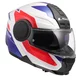Flip-Up Motorcycle Helmet LS2 FF902 Scope II Duria White Blue Red