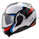 Flip-Up Motorcycle Helmet LS2 FF910 Advant II Triple White Blue Red P/J