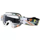 Junior motorcycles glasses W-TEC Benford with graphics - Black Graphics - White Graphics