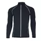Men's functional sweatshirt Brubeck FIT long-sleeve - long zip - Black-Grey