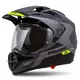 Motorcycle Helmet Cassida Tour 1.1 Spectre - Matt Army Green/Grey/Orange/Black - Grey/Light Grey/Fluo Yellow/Black