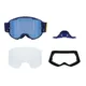 Motocross Goggles Red Bull Spect Strive Panovision, Matte Blue, Blue Mirrored Lens