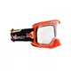 Motocross Goggles Red Bull Spect Strive, Matte Orange, Clear Lens