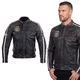 Men’s Leather Motorcycle Jacket W-TEC Sheawen Vintage - Black