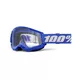 Motocross Goggles 100% Strata 2 New - War camo, čiré plexi - Blue, Clear Plexi