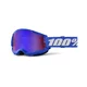 Motocross Goggles 100% Strata 2 New Mirror - Black, Silver Plexi - Modré, červené/modré plexi