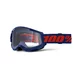 Motocross Goggles 100% Strata 2 New - War camo, čiré plexi - Blue-Red modro-červená, čiré plexi