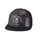 Snapback Hat BLACK HEART Bastard Skull Trucker - Khaki-Black